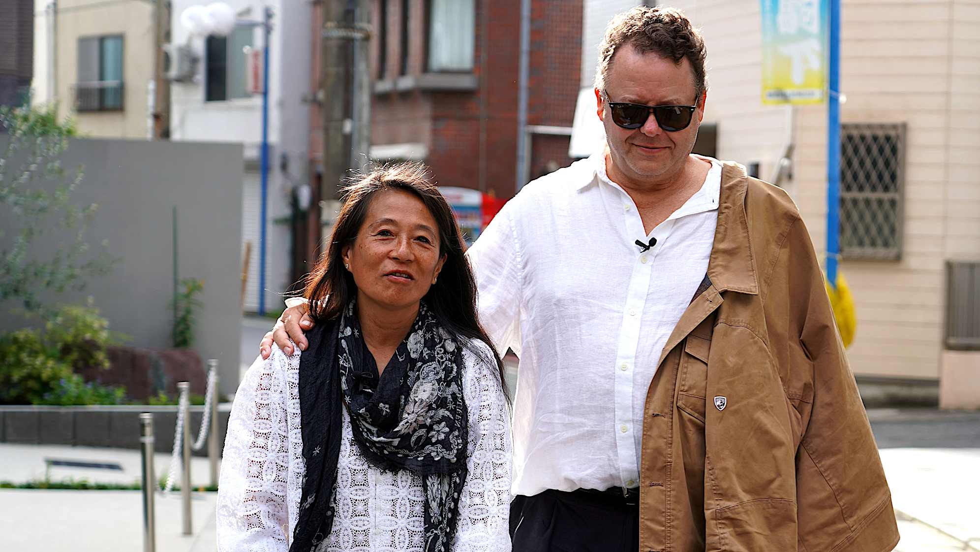 Xander Schauffele's parents, Ping-Yi Chen and Stefan Schauffele, in Komaba, Japan. (Courtesy PGA TOUR)