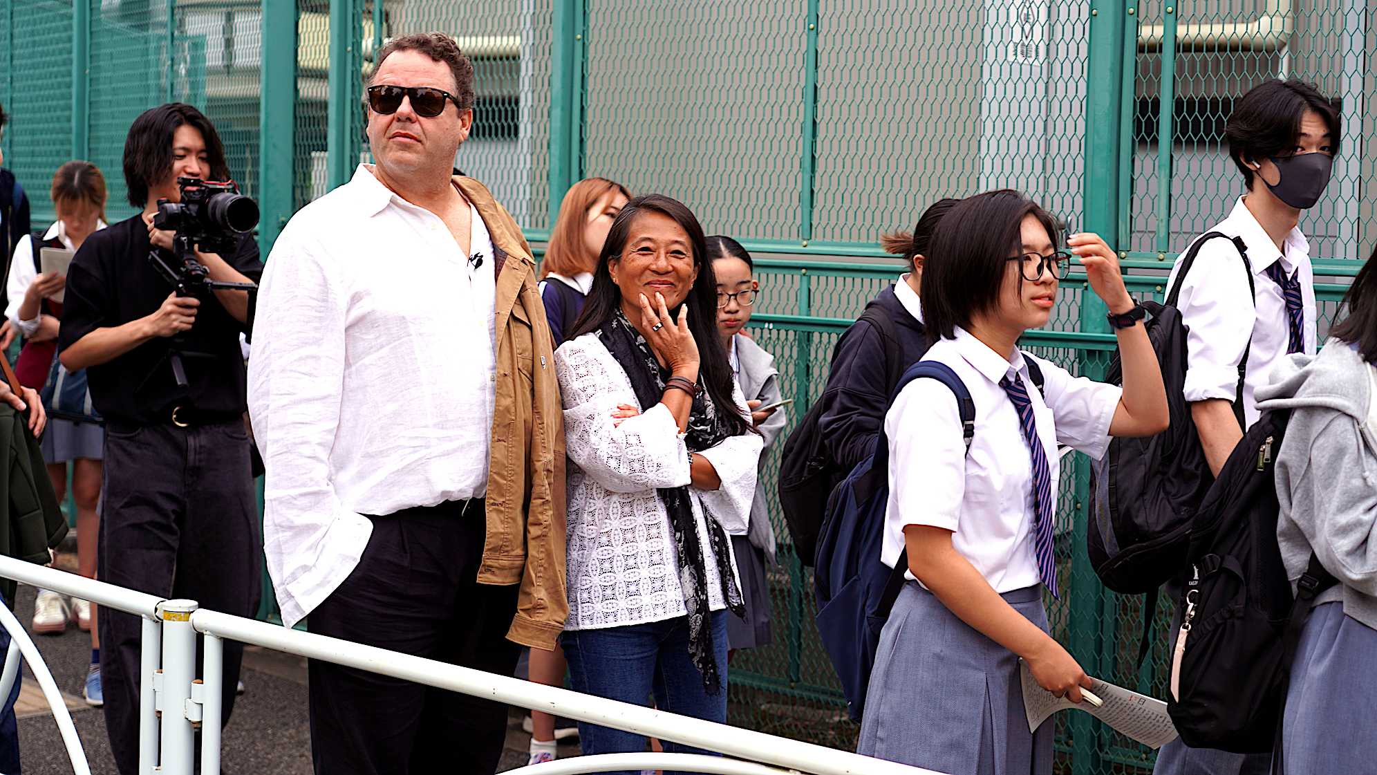 Xander Schauffele's parents, Ping-Yi Chen and Stefan Schauffele, in Komaba, Japan. (Courtesy PGA TOUR)
