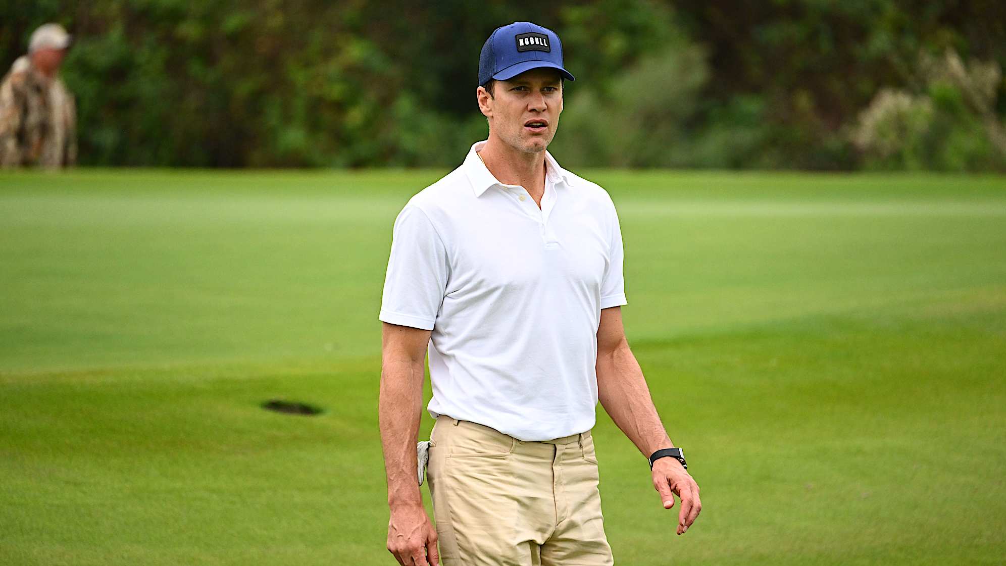 Tom Brady is seen during the pro-am prior to The RSM Classic.. (Photo by Tracy Wilcox/PGA TOUR)