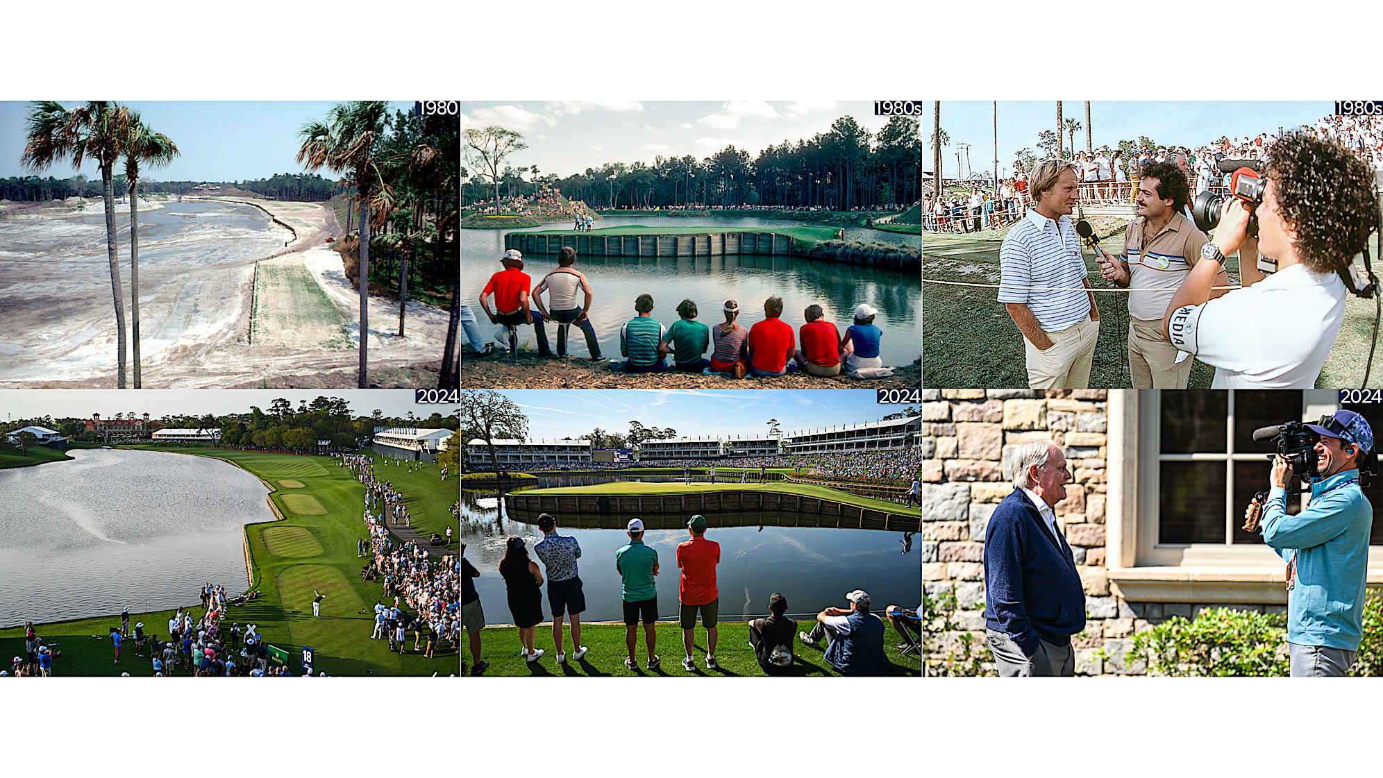 For the 50th edition of THE PLAYERS Championship, I went deep into the archives to replicate photos from the early years of the tournament and to show the glow-up of the course. The cherry on top was being able to capture the Golden Bear, the first PLAYERS champion, still smiling during an interview all these years later.