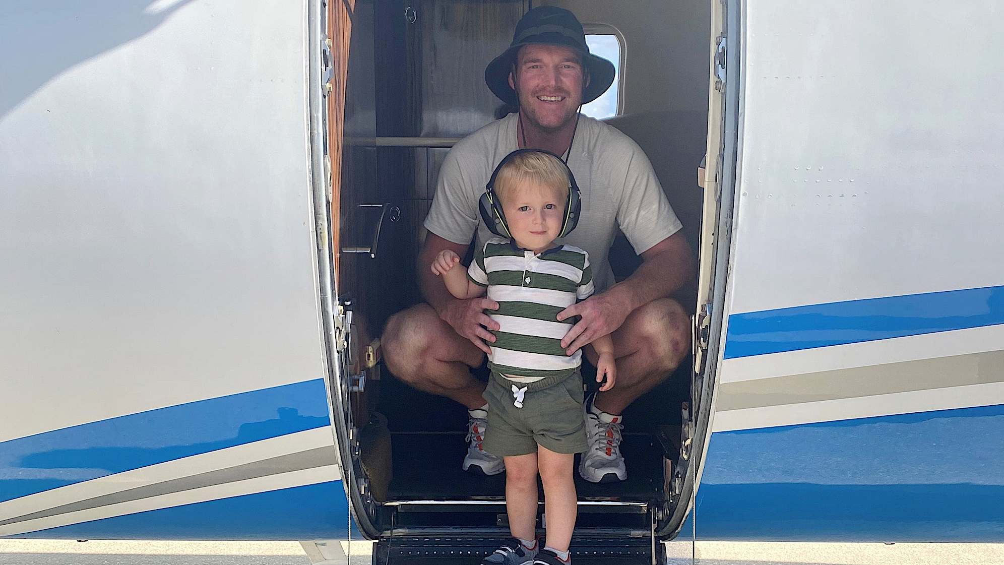 Grayson with nephew Dylan. (Credit Murray family)