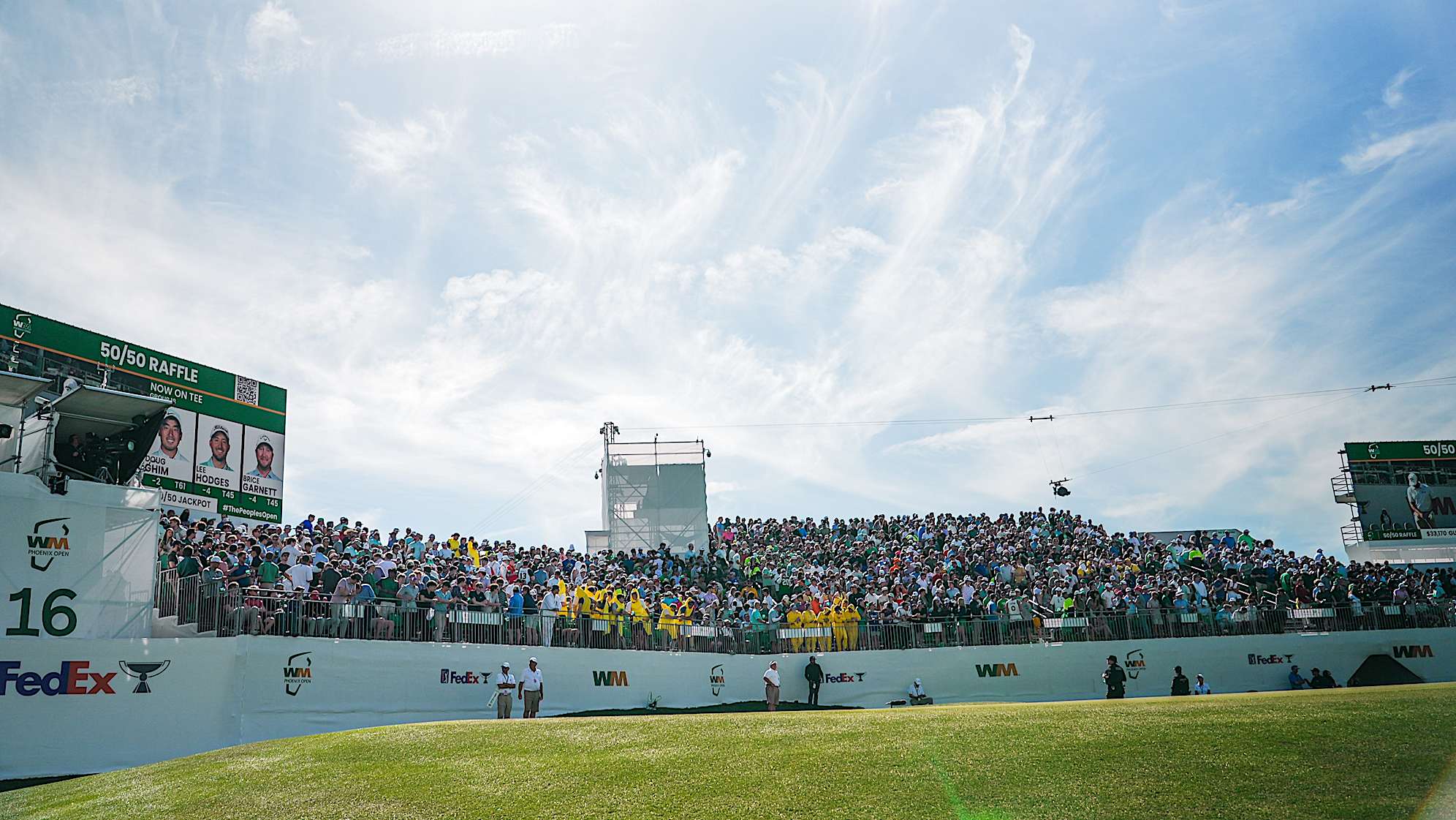 The 16th hole in all of its Saturday glory at TPC Scottsdale. (Alex Camerlengo/PGA TOUR)