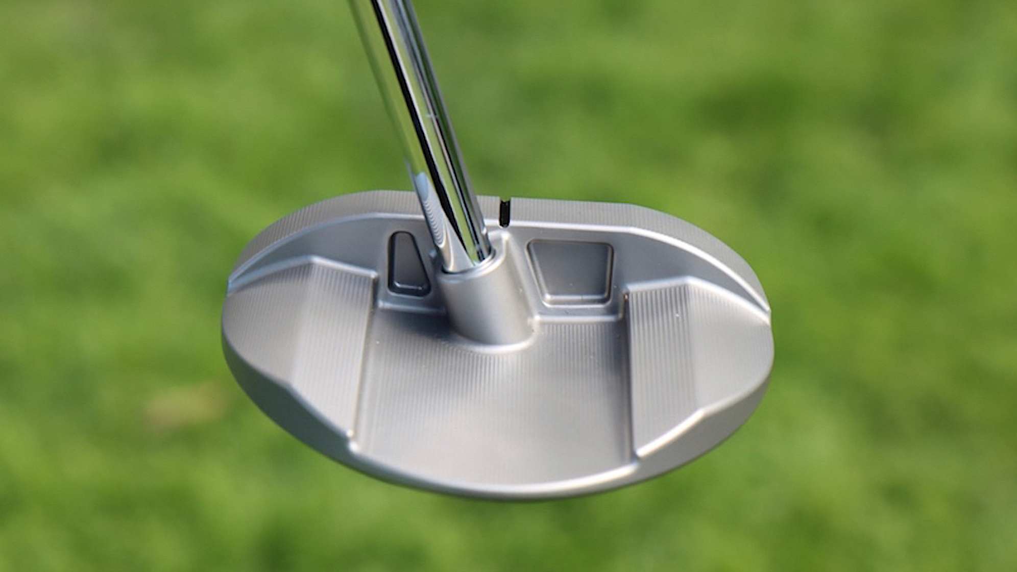 A closer look at Viktor Hovland's new Ping PLD Oslo “Onset” putter. (Courtesy GolfWRX)