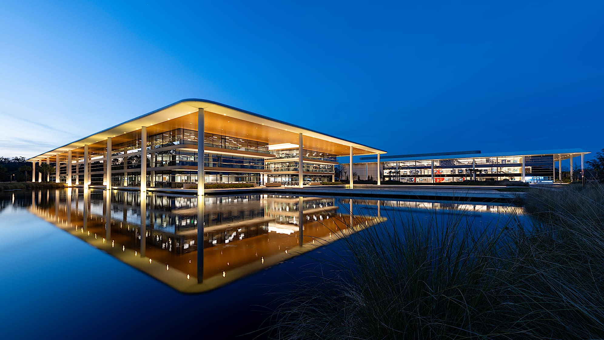 A look at the outside of PGA TOUR Studios. (Nigel Young)