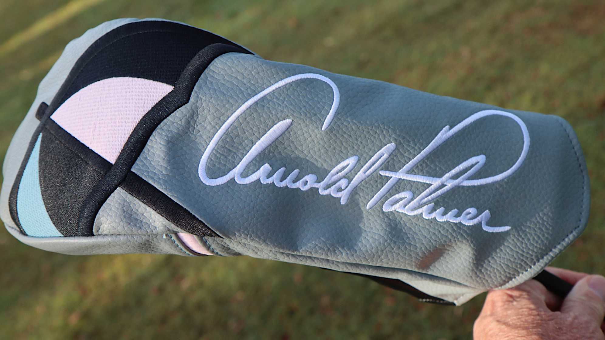 A look at the limited-edition Cobra Arnold Palmer DS-ADAPT driver headcover. (GolfWRX)