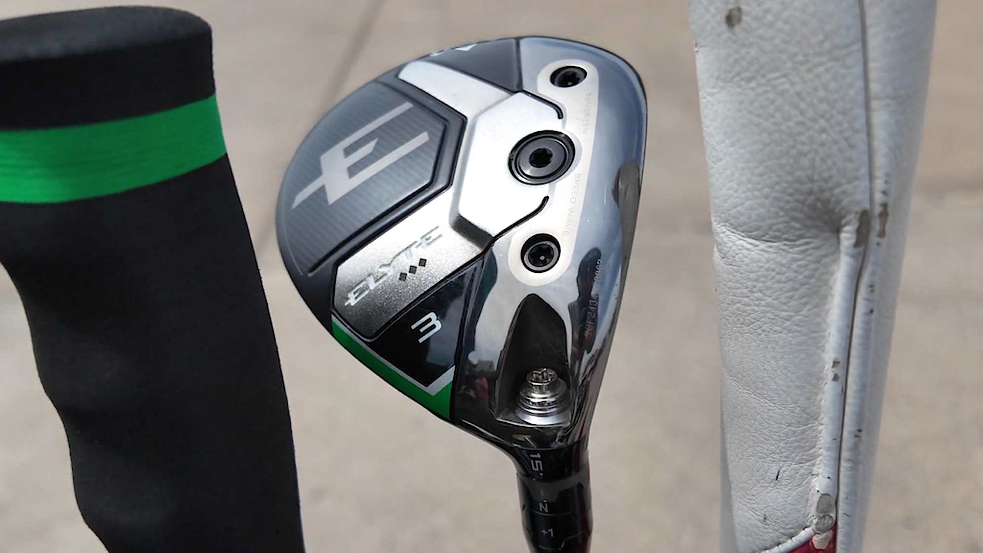 A look at Rasmus Højgaard's Callaway Elyte Triple Diamond (15 degrees) 3-wood. (Credit GolfWRX)
