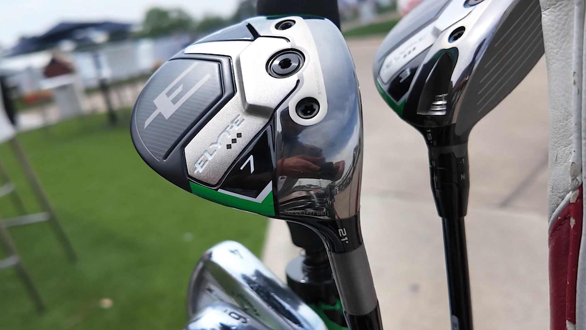 A look at Rasmus Højgaard's Callaway Elyte Triple Diamond (21 degrees) 7-wood. (Credit GolfWRX)