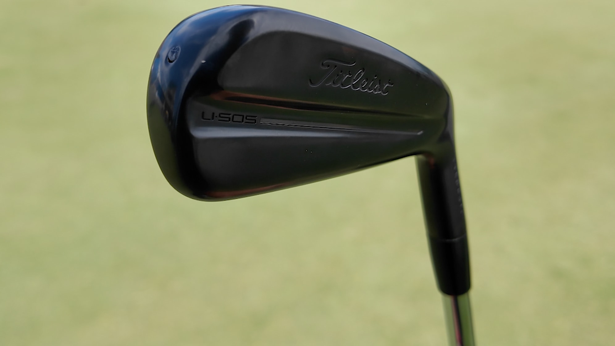 A look at the 2025 black Titleist U505 iron. (GolfWRX)
