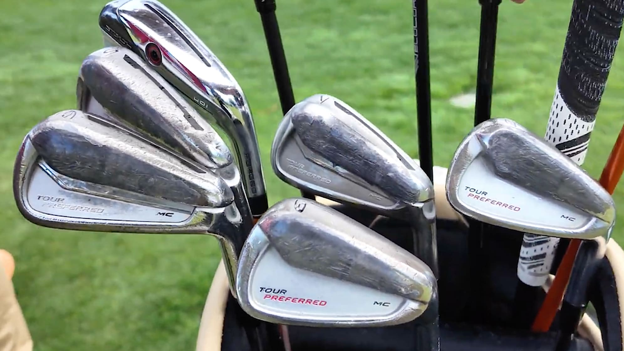 Michael Block's TaylorMade Tour Preferred MC irons. (GolfWRX)