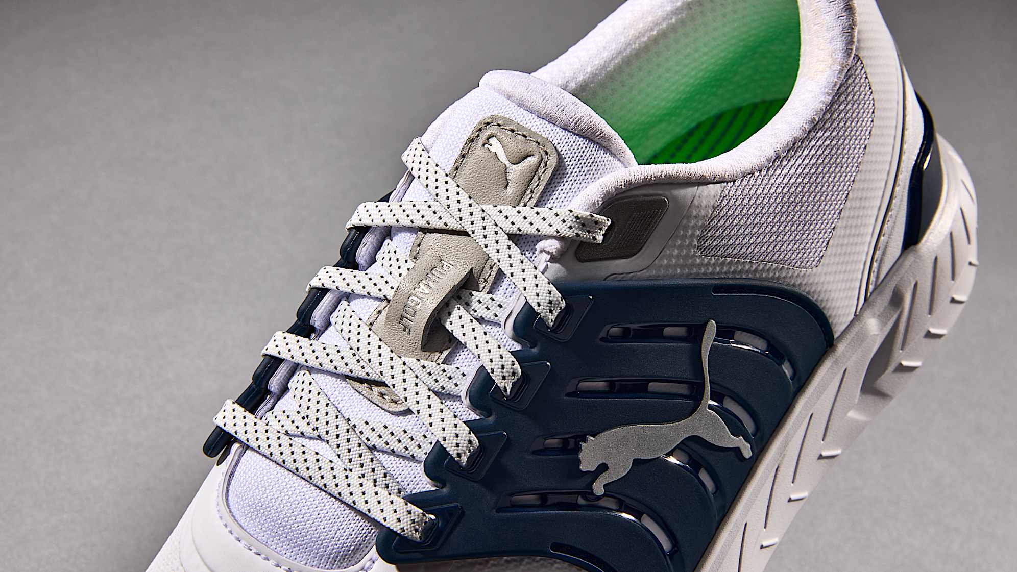 A close up of the PUMA Elevate Tour golf shoe. (PUMA Golf)