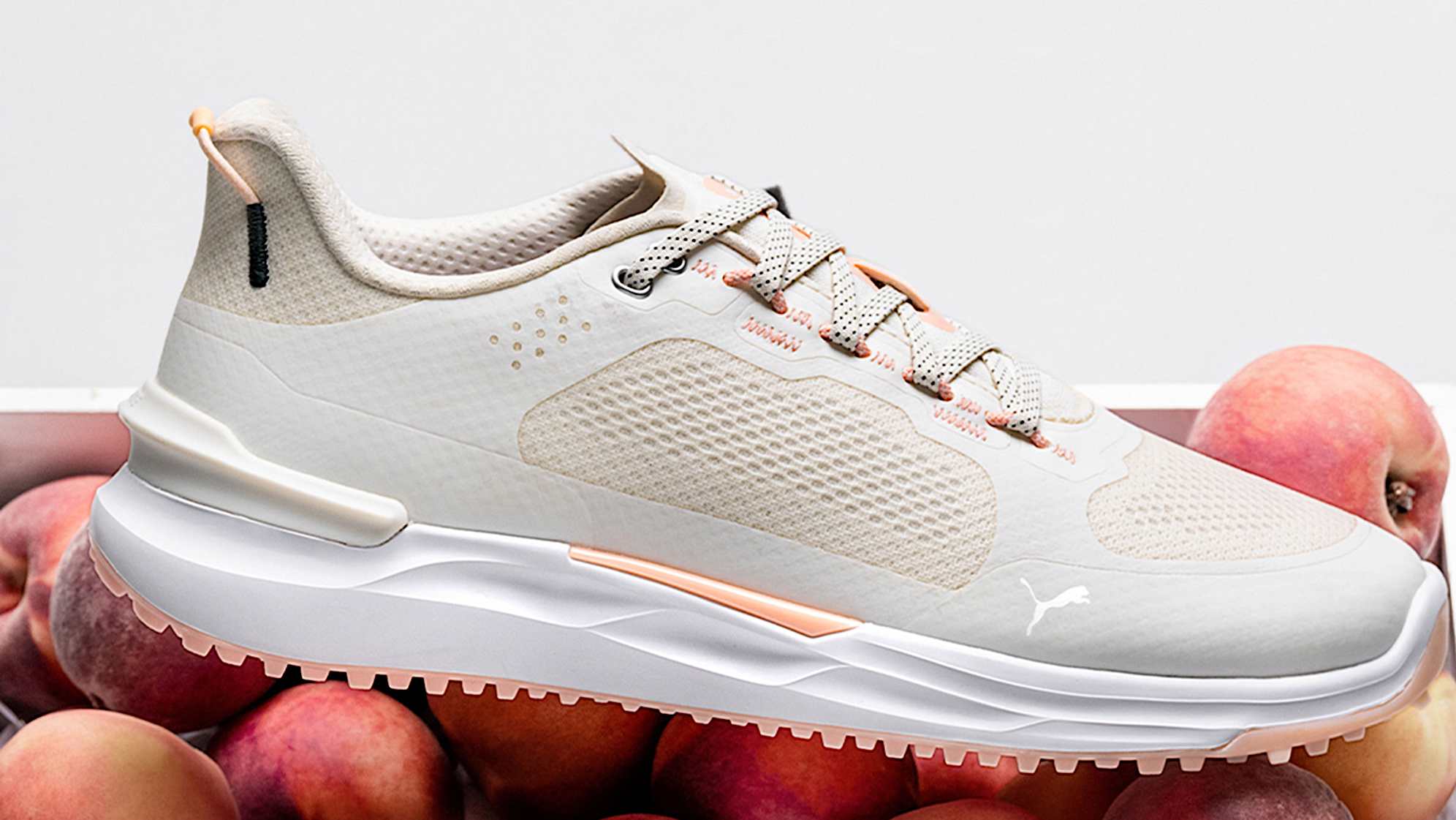 The ELEVATE x Peaches golf shoe for the Masters Tournament. (PUMA Golf)