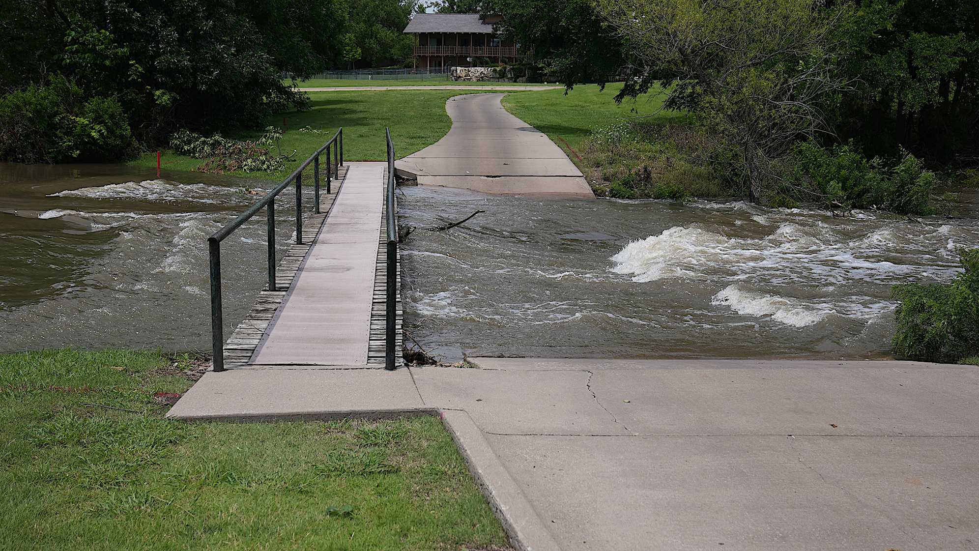 A view of the storm damage at Crestview Country Club, host of the Korn Ferry Tour’s Blue Cross and Blue Shield of Kansas Wichita Open. (Nichole Mell/PGA TOUR)