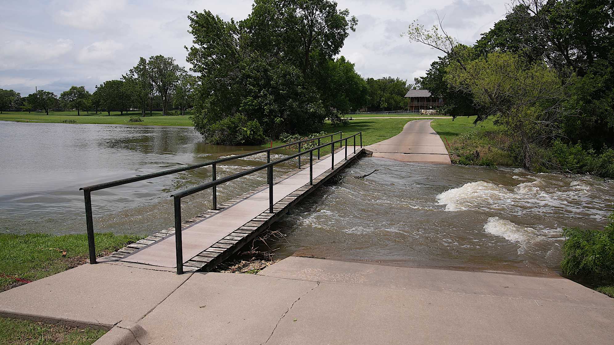 A view of the storm damage at Crestview Country Club, host of the Korn Ferry Tour’s Blue Cross and Blue Shield of Kansas Wichita Open. (Nichole Mell/PGA TOUR)