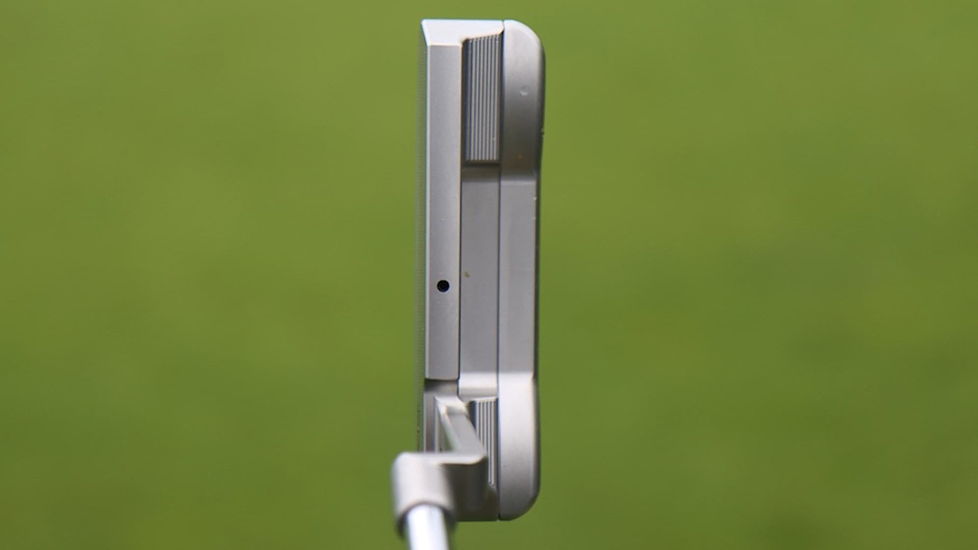 A look at Collin Morikawa's Logan Olson 1.0 Round putter topline. (GolfWRX)