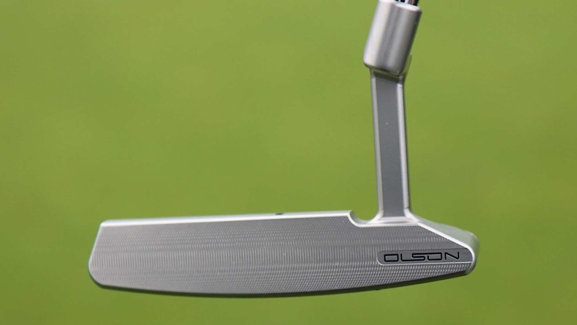 A look at Collin Morikawa's Logan Olson 1.0 Round putter with milled face. (GolfWRX)