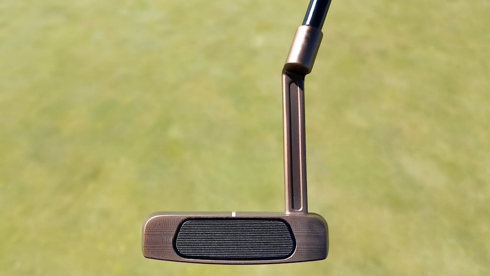 A look at the longer hosel on the Ai-ONE Giraffe Beam Jailbird Mini Putter. (GolfWRX) 