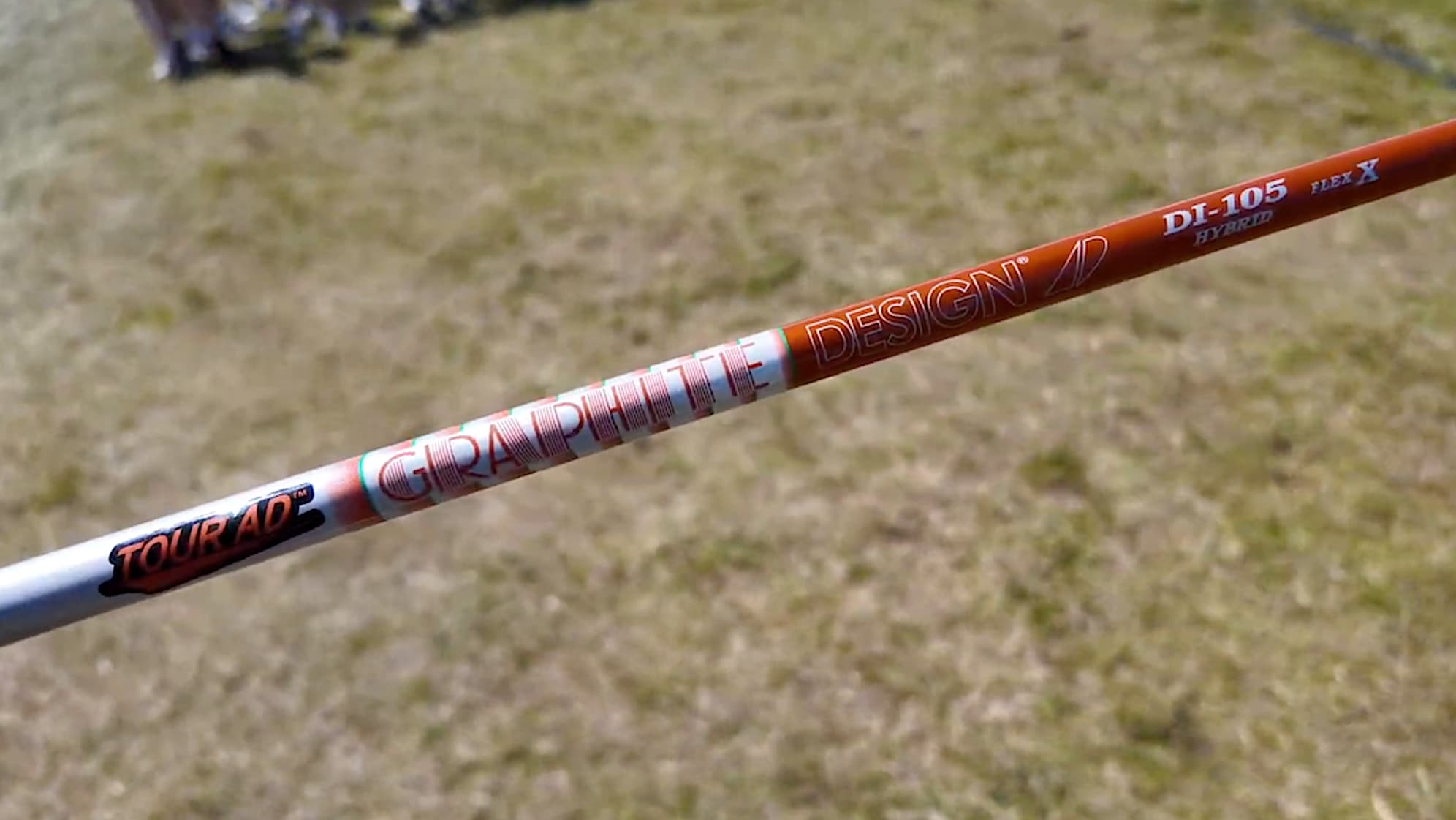 Collin Morikawa's Graphite Design Tour AD DI 105 hybrid shaft in the TaylorMade One driving iron. (GolfWRX)