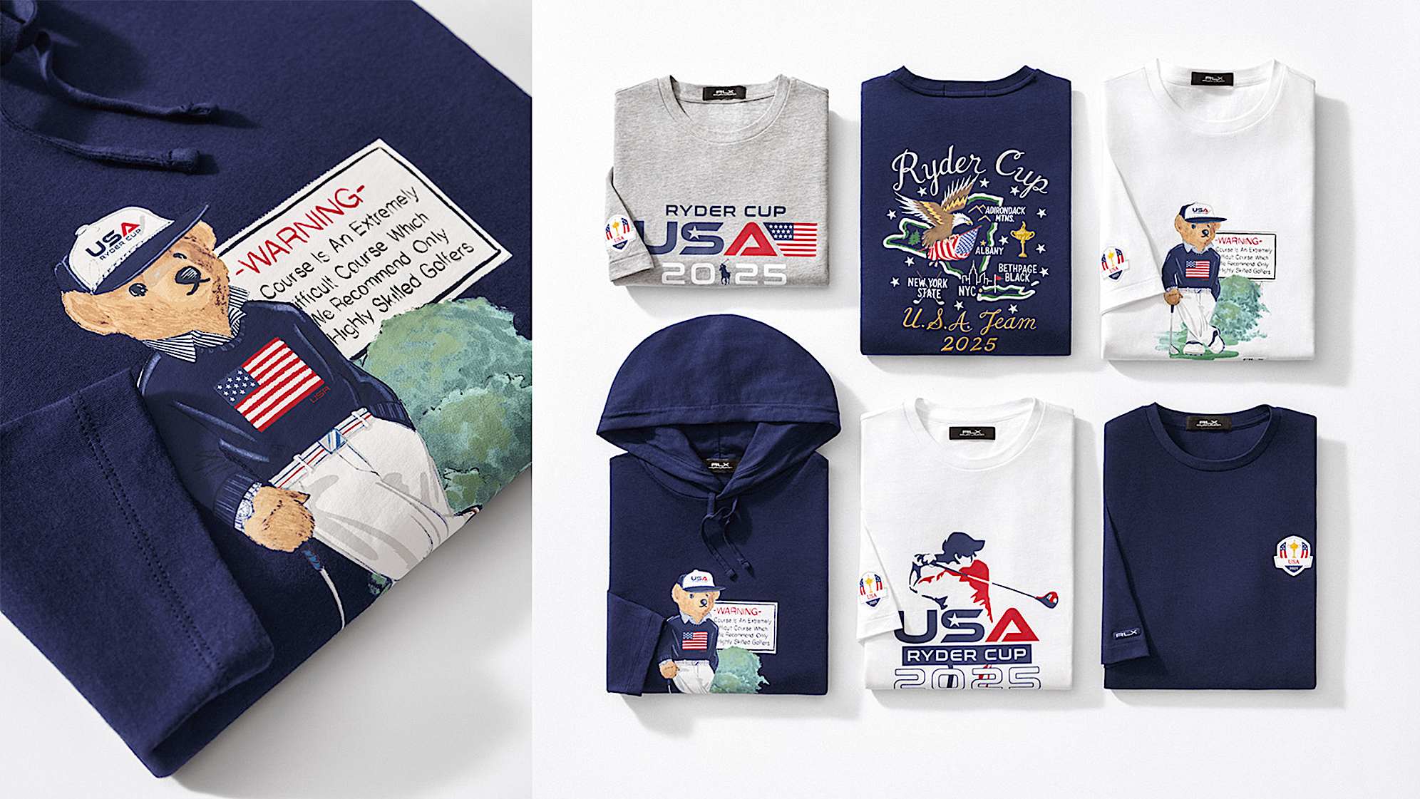 Pieces from Ralph Lauren's 2025 U.S. Ryder Cup collection. (Courtesy Ralph Lauren)