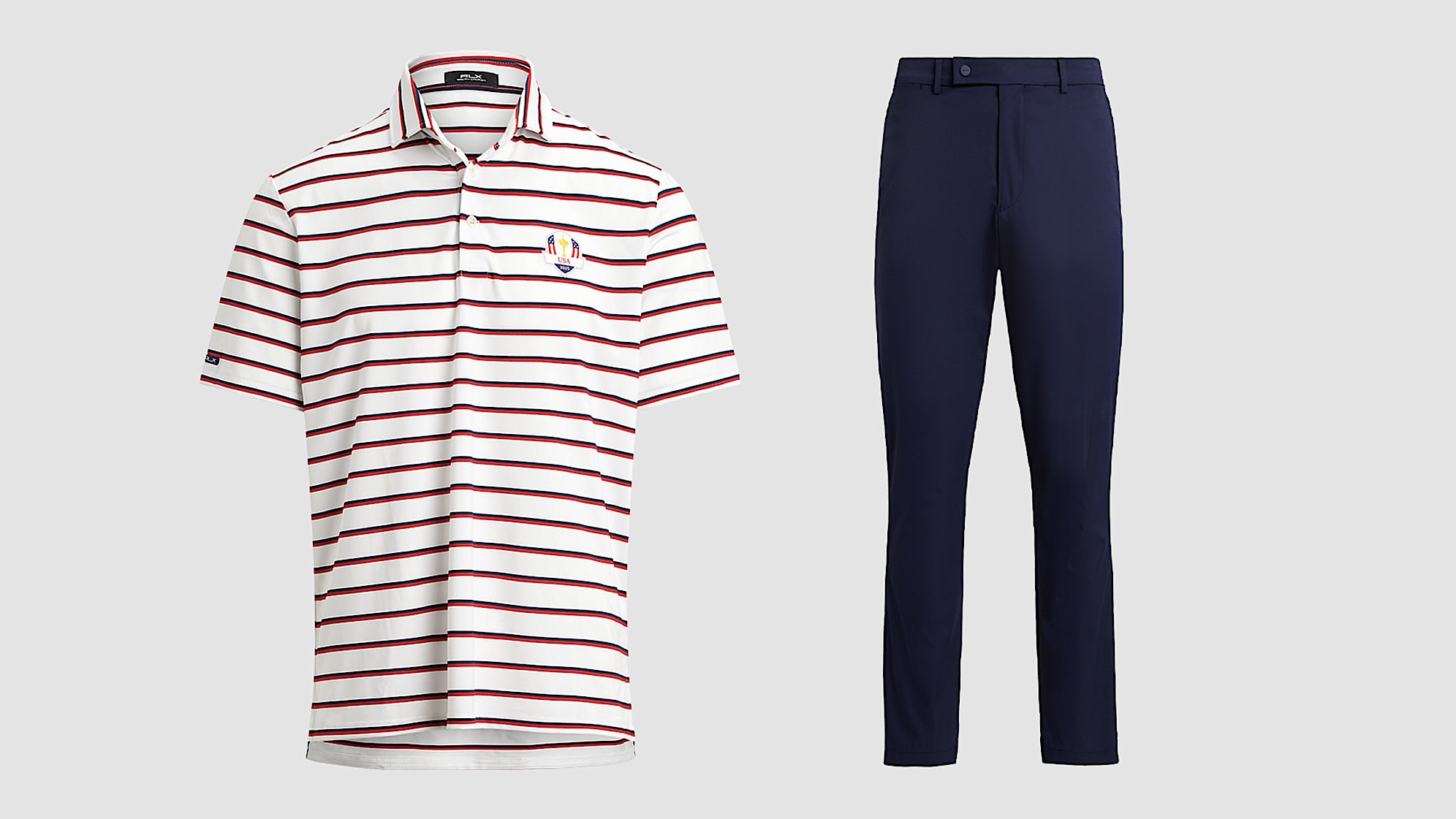The U.S. Team's 2025 Ryder Cup Thursday scripting. (Courtesy Ralph Lauren)