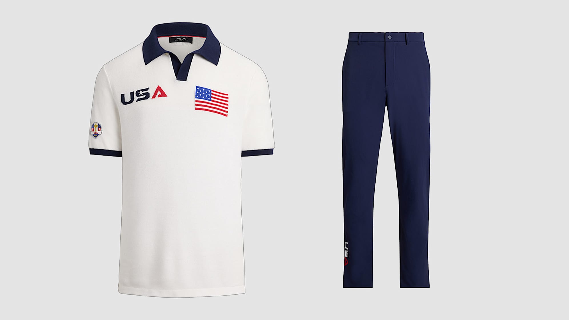 The U.S. Team's 2025 Ryder Cup Wednesday scripting. (Courtesy Ralph Lauren)