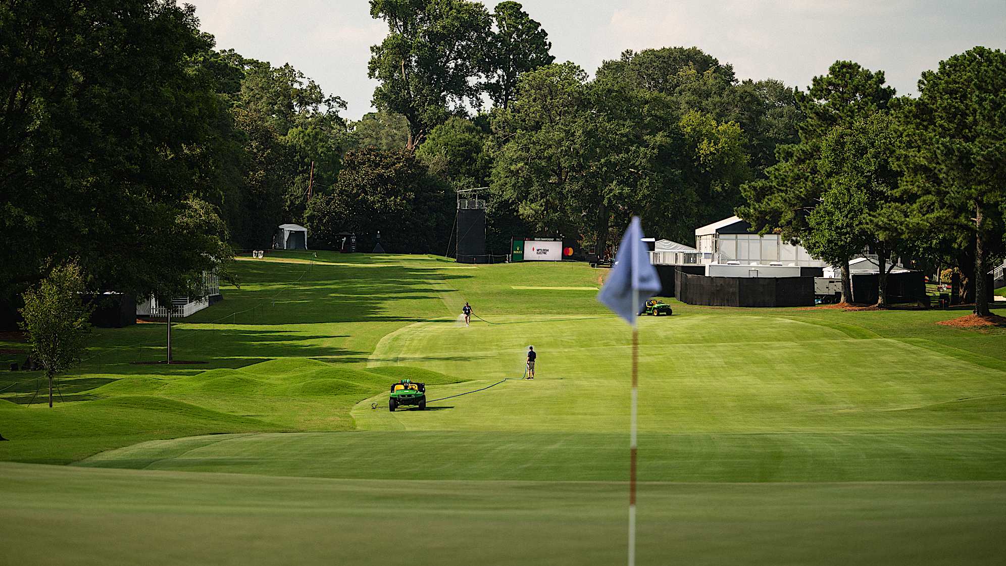 ATLANTA, GEORGIA - AUGUST 18: Agronomy prior to the TOUR Championship on August 18, 2025 at East Lake Golf Club in Atlanta, Georgia. (Photo by Matt Garies / PGA Tour)
