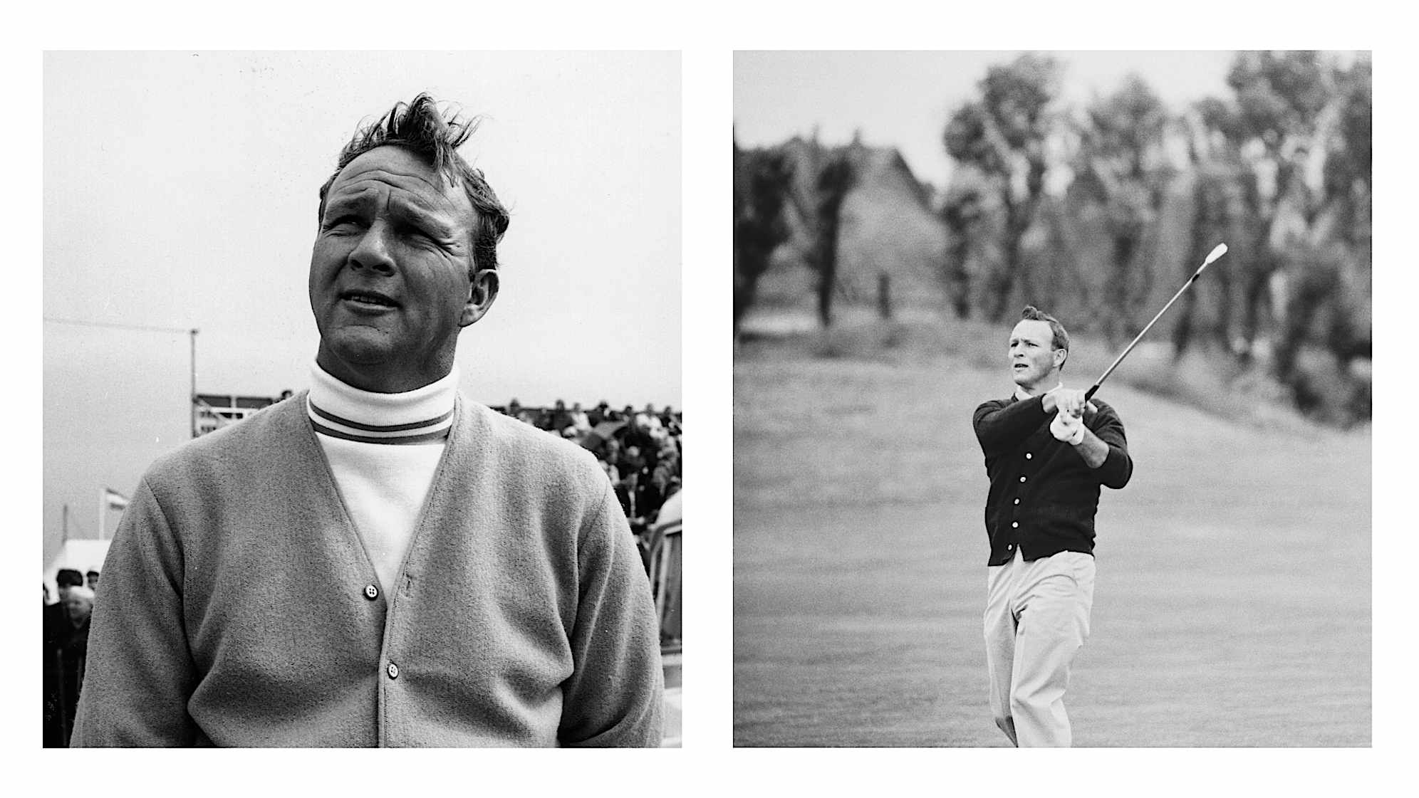Arnold Palmer competes in The Open Championship at Royal Lytham & St Annes Golf Club in 1963. (Evening Standard/Hulton Archive/Getty Images)