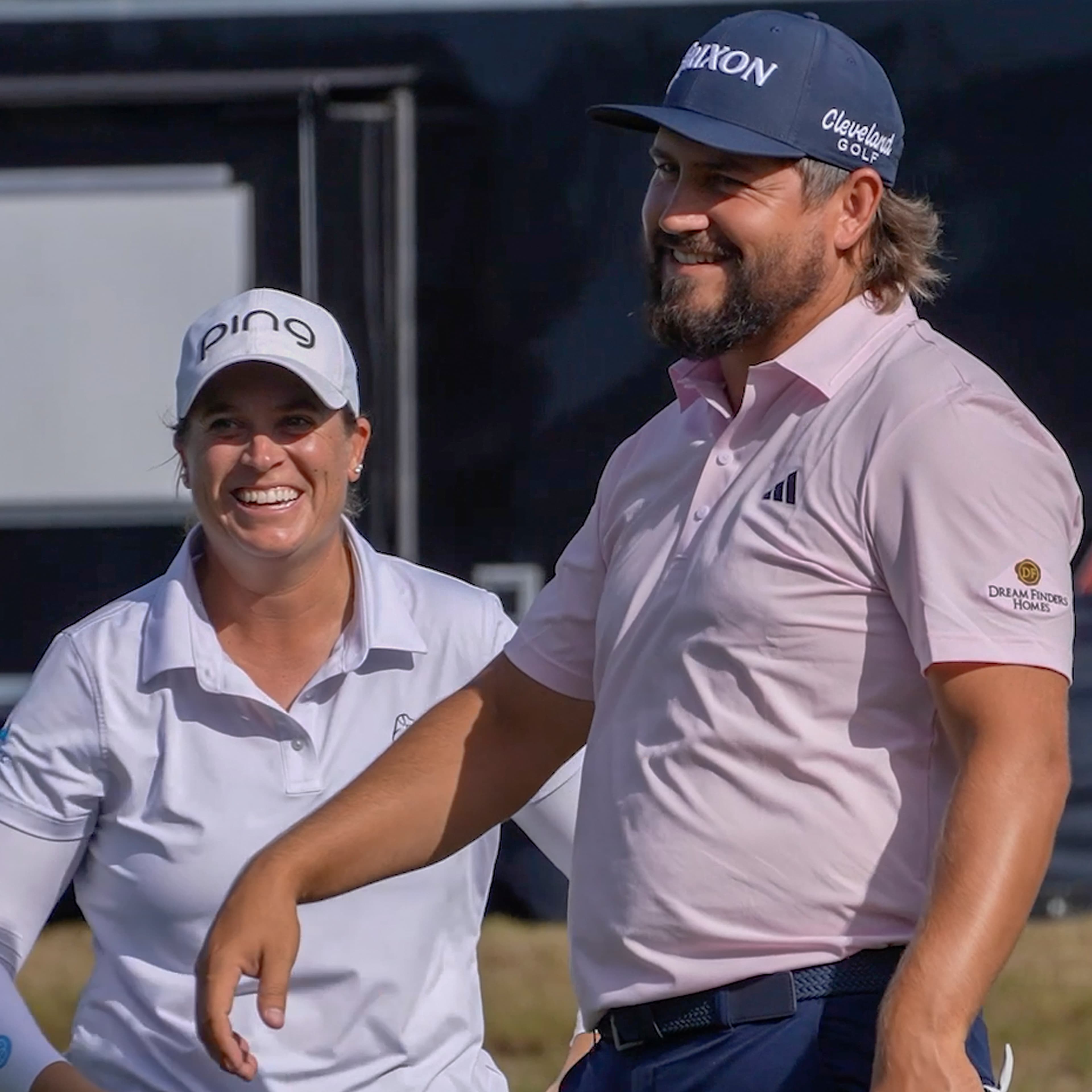 Lauren Coughlin holes bunker shot for eagle, leads alongside Andrew Novak at Grant Thornton Invitational
