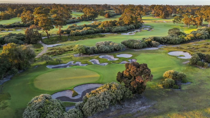 Hole 5: Par 3, 173 meters (2028 Presidents Cup Hole No. 3)  Although this is the longest par three on the course, it is a fairly straightforward hole. There are plenty of sand traps on both sides, but the size of the green provides reasonable margin for error off the tee.