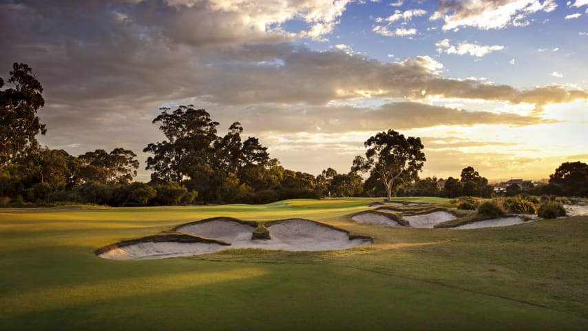 Hole 11: Par 4, 378 meters (2028 Presidents Cup Hole No. 10)  This hole has many pitfalls. Fairway bunkers just over 200 metres from the tee, heavy timber on either side, and an out of bounds behind the narrow green. There will be more bogeys than birdies on this tough hole.