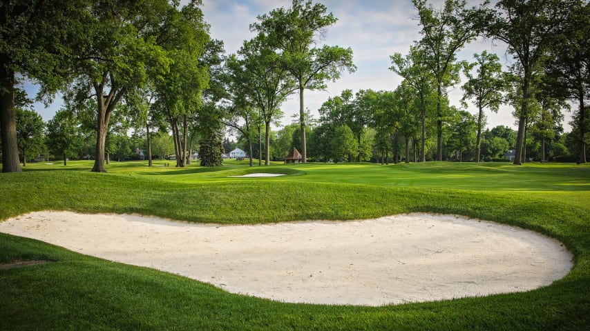 The longest hole on the course, the par 5 fourth will test big hitters should they attempt to reach this green in two. Players that opt to lay up will need to have an accurate approach shot to this contoured green should they wish to walk away with a birdie.