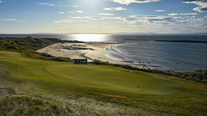 The 13th hole of The Renaissance Club in North Berwick, Scotland. (Keyur Khamar/PGA TOUR)