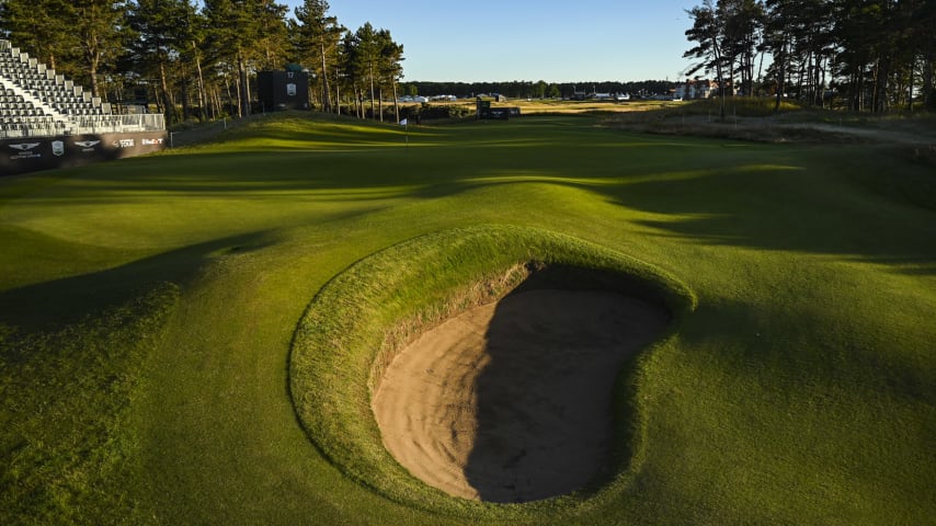 The 17th hole of The Renaissance Club in North Berwick, Scotland. (Keyur Khamar/PGA TOUR)