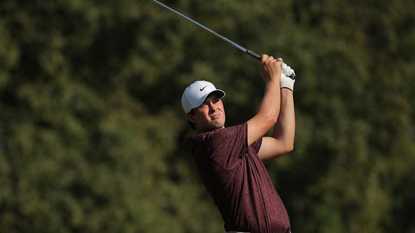 Detailed view of The PGA TOUR flag during the second round of the Korn Ferry Tour Qualifying Tournament at Landings Club-Marshwood Course on November 6, 2022 in Savannah, Georgia. (Andrew Wevers/PGA TOUR)