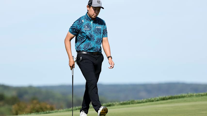 Detailed view of The PGA TOUR flag during the second round of the Korn Ferry Tour Qualifying Tournament at Landings Club-Marshwood Course on November 6, 2022 in Savannah, Georgia. (Andrew Wevers/PGA TOUR)