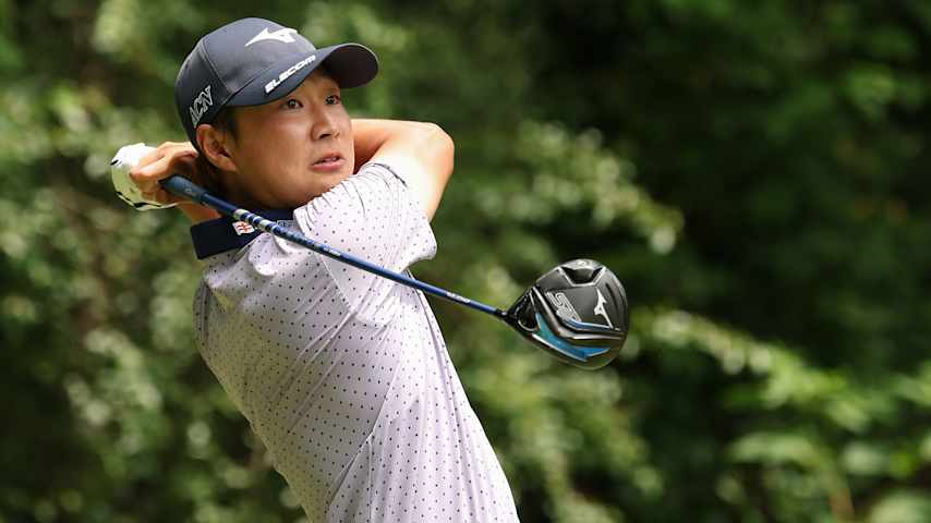 Kensei Hirata of Japan plays his tee shot on the second hole during the first round of the UNC Health Championship presented by STITCH 2025 at Raleigh Country Club on May 29, 2025 in Raleigh, North Carolina. (Grant Halverson/Getty Images)