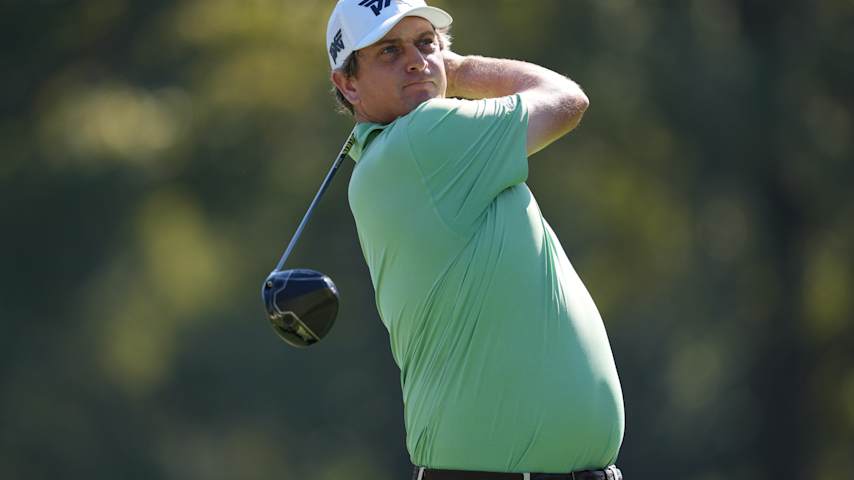 Henrik Norlander of Sweden plays his shot from the fifth tee during the first round of the Sanderson Farms Championship 2025 at The Country Club of Jackson on October 02, 2025 in Jackson, Mississippi. (Raj Mehta/Getty Images)