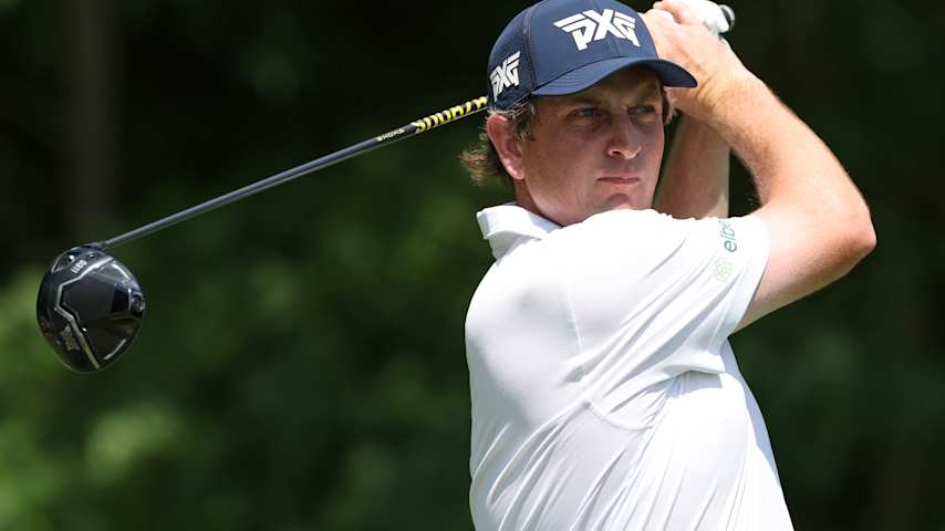 Henrik Norlander of Sweden plays his shot from the second tee during the first round of the John Deere Classic 2025 at TPC Deere Run on July 03, 2025 in Silvis, Illinois. (Andy Lyons/Getty Images)