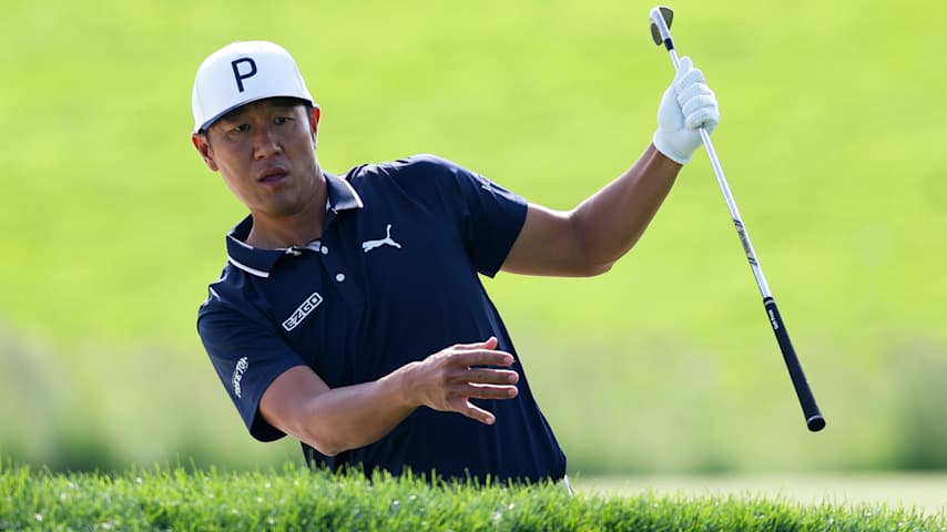 James Hahn of the United States plays a shot on the 11th hole during the first round of the 125th U.S. OPEN at Oakmont Country Club on June 12, 2025 in Oakmont, Pennsylvania. (Warren Little/Getty Images)