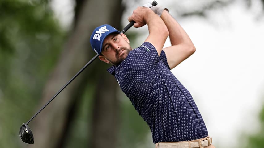 MCKINNEY, TEXAS - MAY 01: Cristobal Del Solar of Chile plays his shot from the second tee during the first round of THE CJ CUP Byron Nelson 2025 at TPC Craig Ranch on May 01, 2025 in McKinney, Texas. (Photo by Sam Hodde/Getty Images)