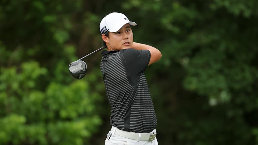 AVONDALE, LOUISIANA - APRIL 24: Kaito Onishi of Japan plays his shot from the fifth tee on day one of the Zurich Classic of New Orleans on April 24, 2025 in Avondale, Louisiana. (Photo by Jonathan Bachman/Getty Images)