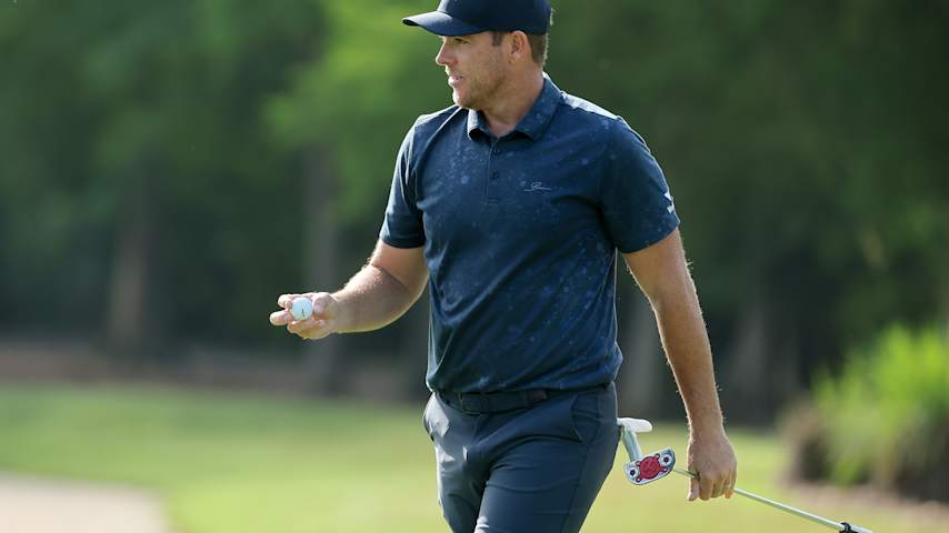 AVONDALE, LOUISIANA - APRIL 25: Luke List of the United State celebrates after a birdie on the fourth hole on day two of the Zurich Classic of New Orleans on April 25, 2025 in Avondale, Louisiana. (Photo by Jonathan Bachman/Getty Images)