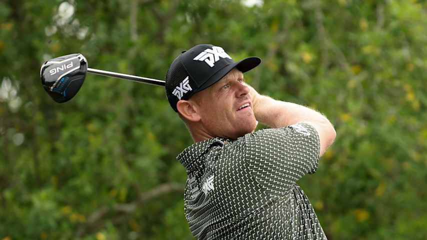 AVONDALE, LOUISIANA - APRIL 24: Patrick Fishburn of the United States plays his shot from the 11th tee on day one of the Zurich Classic of New Orleans on April 24, 2025 in Avondale, Louisiana. (Photo by Chris Graythen/Getty Images)