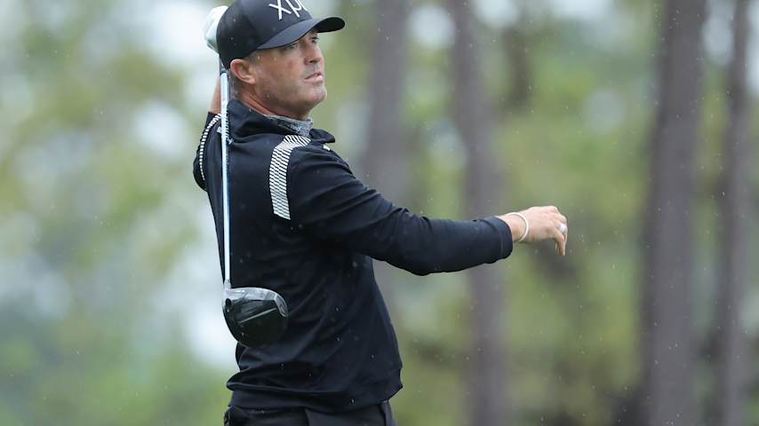 HOUSTON, TEXAS - MARCH 27: Ryan Palmer of the United States hits his tee shot on the 12th hole during the first round of the Texas Children's Houston Open 2025 at Memorial Park Golf Course on March 27, 2025 in Houston, Texas. (Photo by Jonathan Bachman/Getty Images)