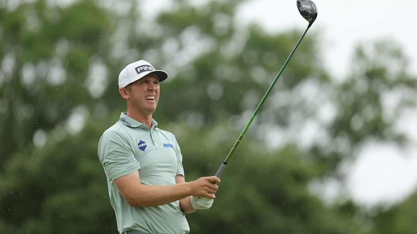 MYRTLE BEACH, SOUTH CAROLINA - MAY 11: Seamus Power of Ireland plays his shot from the second tee during the final round of the ONEflight Myrtle Beach Classic 2025 at Dunes Golf & Beach Club on May 11, 2025 in Myrtle Beach, South Carolina. (Photo by Jonathan Bachman/Getty Images)