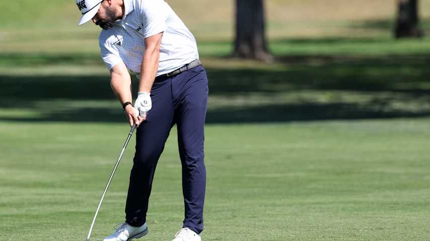 Detailed view of The PGA TOUR flag during the second round of the Korn Ferry Tour Qualifying Tournament at Landings Club-Marshwood Course on November 6, 2022 in Savannah, Georgia. (Andrew Wevers/PGA TOUR)