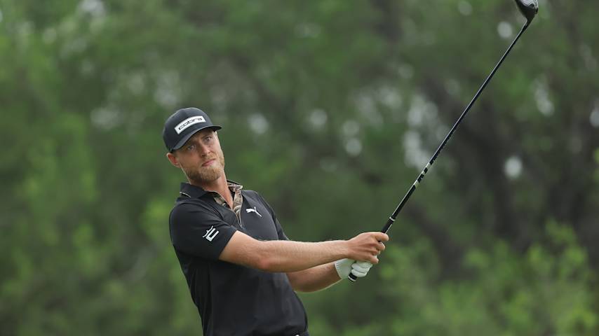 SAN ANTONIO, TEXAS - APRIL 04: Jesper Svensson of Sweden follows his shot from the fourth tee during the second round of the Valero Texas Open 2025 at TPC San Antonio on April 04, 2025 in San Antonio, Texas. (Photo by Jonathan Bachman/Getty Images)