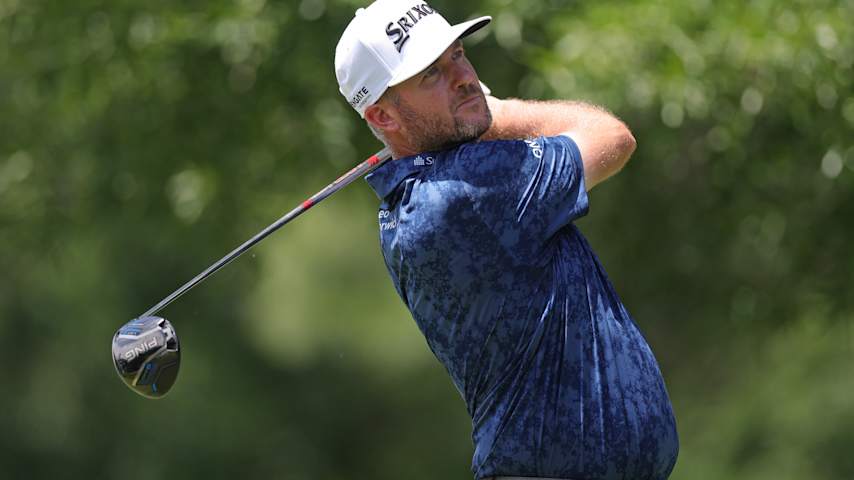 Taylor Pendrith of Canada plays his shot from the second tee during the final round of the PGA Championship at Quail Hollow Country Club on May 18, 2025 in Charlotte, North Carolina. (Andrew Redington/Getty Images)