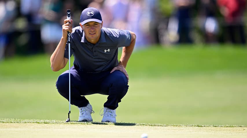 PALM BEACH GARDENS, FLORIDA - MARCH 02: Jordan Spieth of the United States plays his shot from the third tee during the final round of the Cognizant Classic in The Palm Beaches 2025 at PGA National Resort And Spa on March 02, 2025 in Palm Beach Gardens, Florida. (Photo by Mike Mulholland/Getty Images)