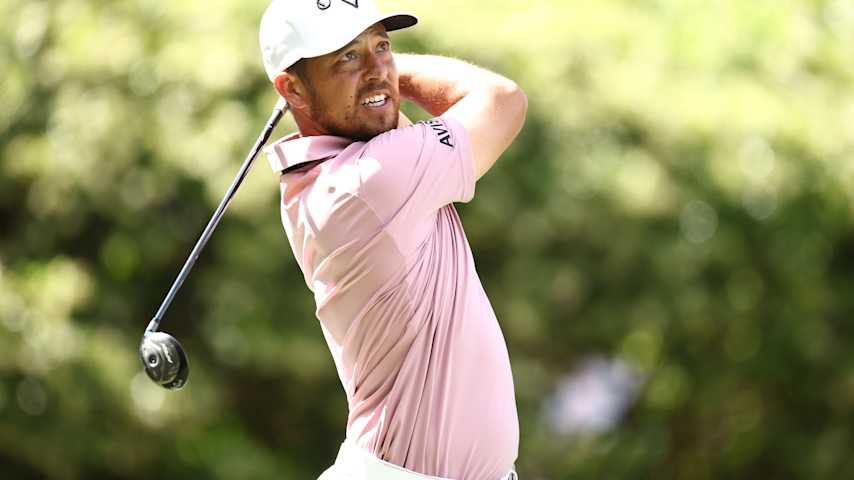 HILTON HEAD ISLAND, SOUTH CAROLINA - APRIL 18: Xander Schauffele of the United States plays his shot from the sixth tee during the second round of the RBC Heritage 2025 at Harbour Town Golf Links on April 18, 2025 in Hilton Head Island, South Carolina. (Photo by Jared C. Tilton/Getty Images)