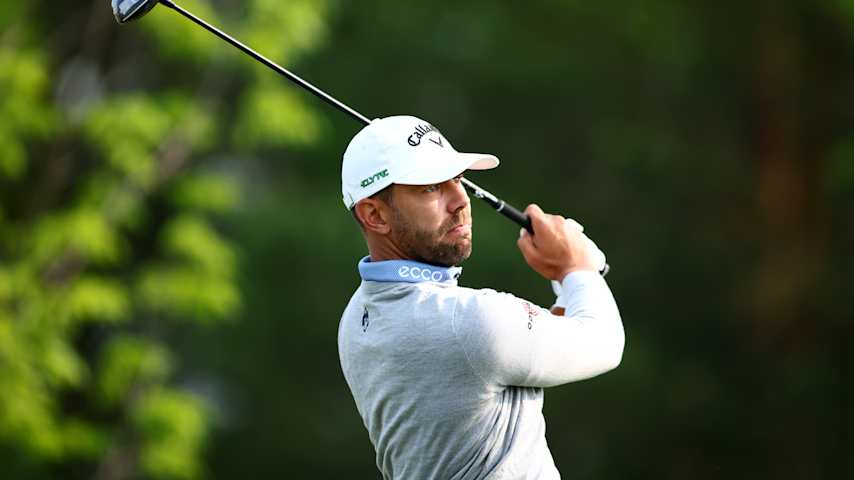 Erik van Rooyen of South Africa plays his shot from the fifth tee during the second round of the RBC Canadian Open 2025 at TPC Toronto at Osprey Valley on June 06, 2025 in Caledon, Ontario. (Vaughn Ridley/Getty Images)